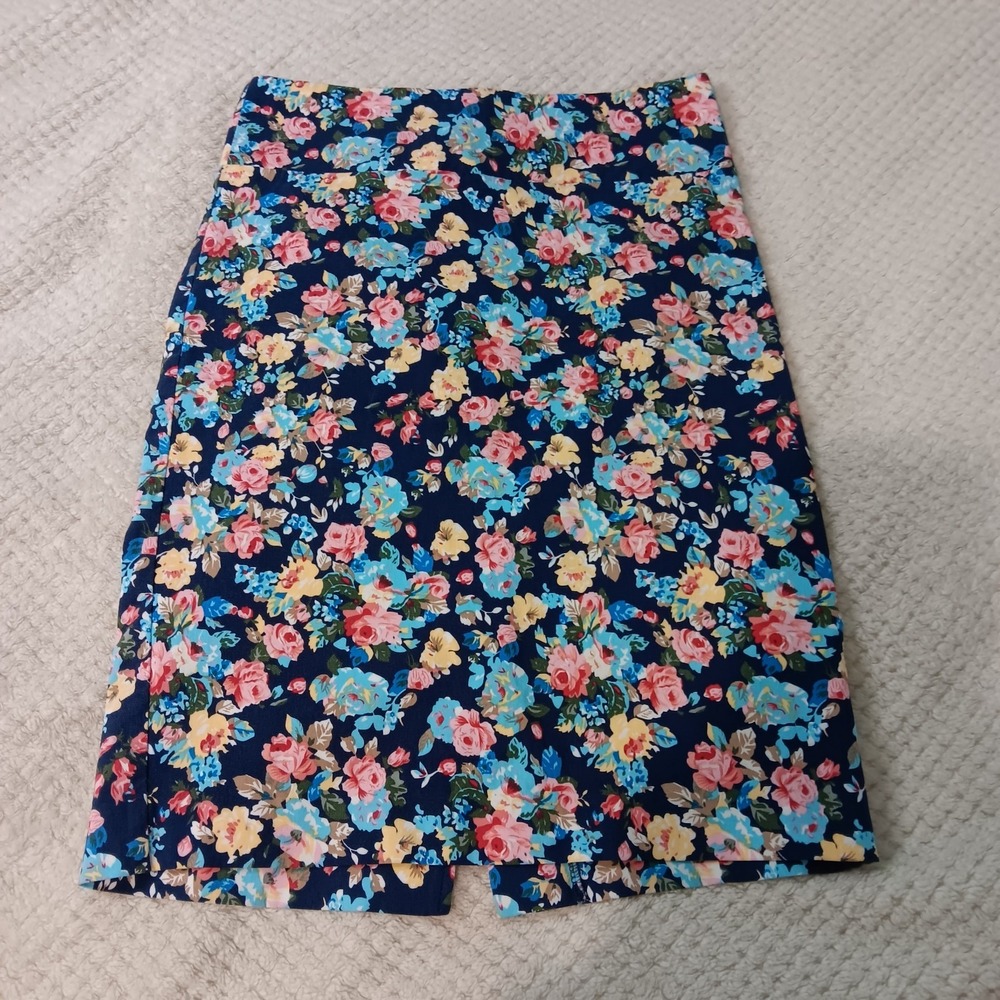 Margaret M  Floral Print Pull on Stretch Bodycon‎ Pencil Skirt Small Corpcore